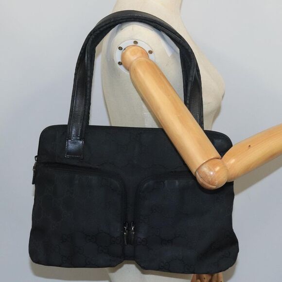 Gucci Gg Canvas Black Canvas Shoulder Bag (Pre-Owned) - Picture 16 of 16